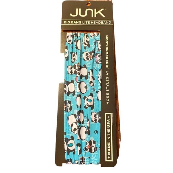 JUNK Big Bang Lite Performance Headband Panda Monium Moisture Wicking Running - Picture 1 of 4